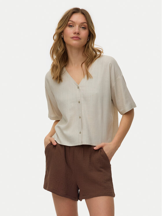 Vero Moda Koszula Rosie 10346914 Beżowy jasny Loose Fit
