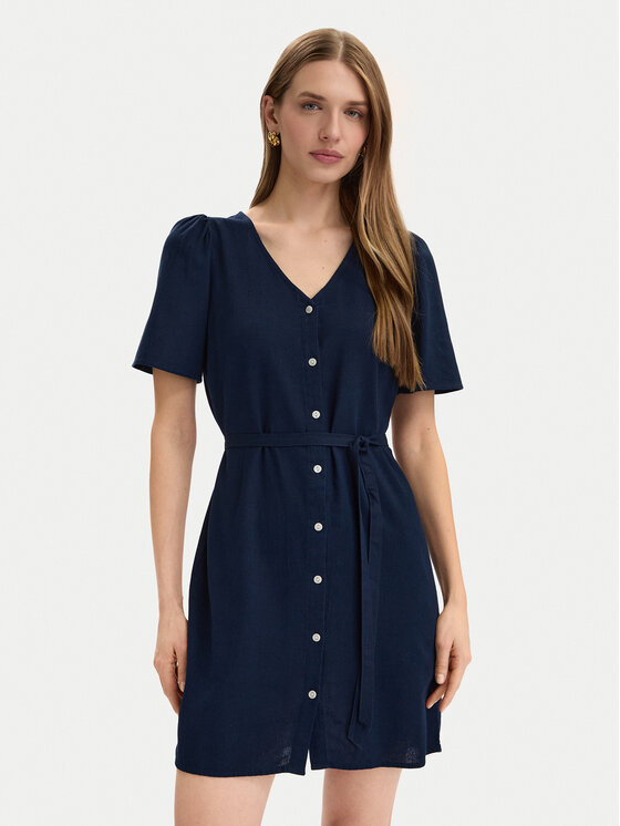 Vero Moda Sukienka letnia Mymilo 10340466 Granatowy Regular Fit