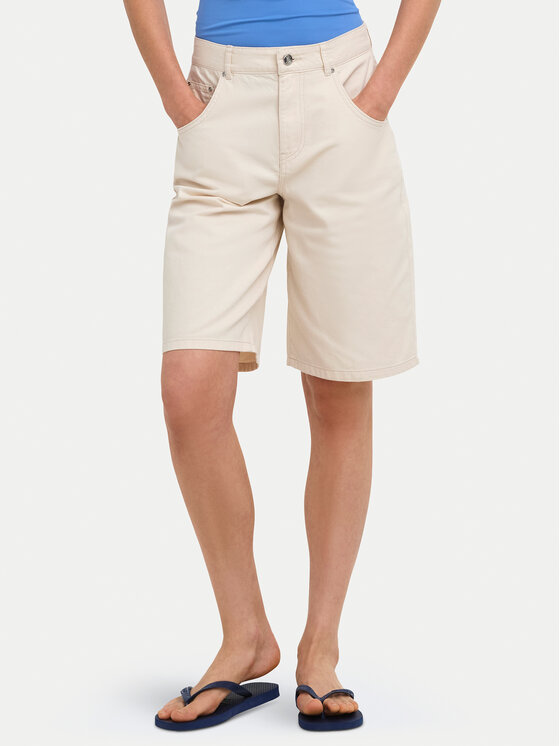 ONLY Bermudy Mate 15374734 Kremowy Loose Fit