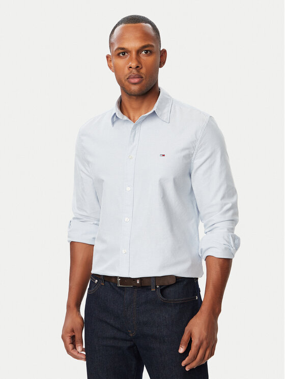 Tommy Jeans Koszula DM0DM23513 Niebieski jasny Regular Fit