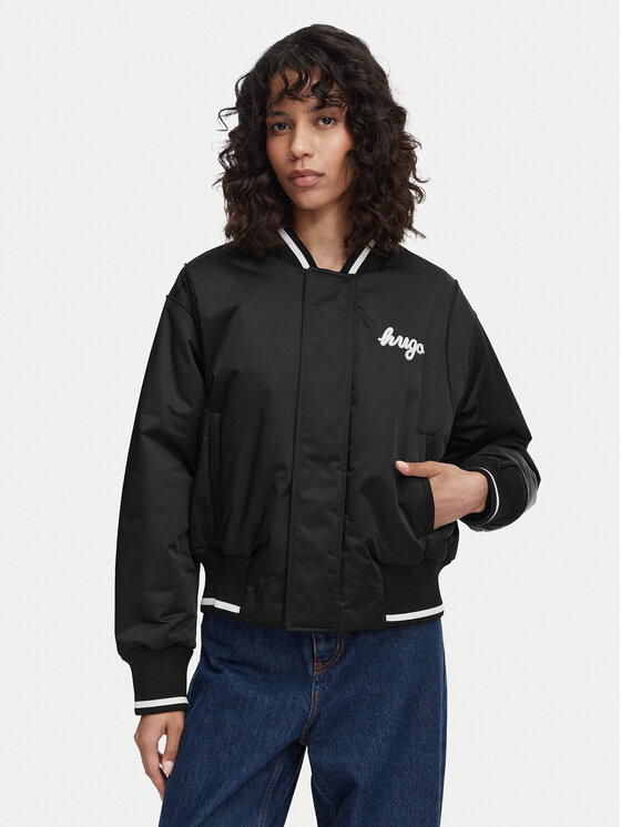 HUGO Kurtka bomber Felax-1_B 50563077 Czarny Regular Fit
