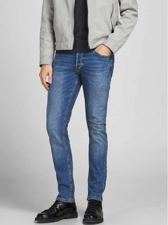 Jack & Jones Jeansy Glenn 12184473 Niebieski Slim Fit
