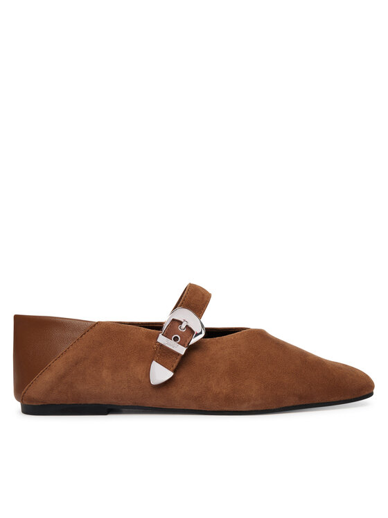 Tommy Jeans Baleriny Tjw Ballerina Suede EN0EN03067 Brązowy