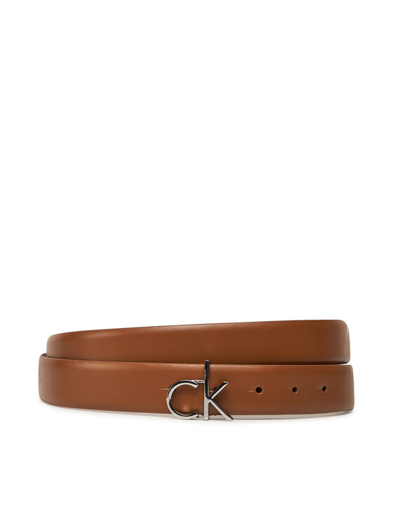 Calvin Klein Pasek Ck Buckle Belt 3.0_Smooth K60K613156 Brązowy