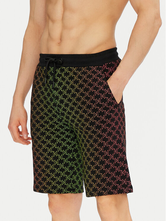 KARL LAGERFELD Szorty sportowe 705401 552917 Czarny Regular Fit