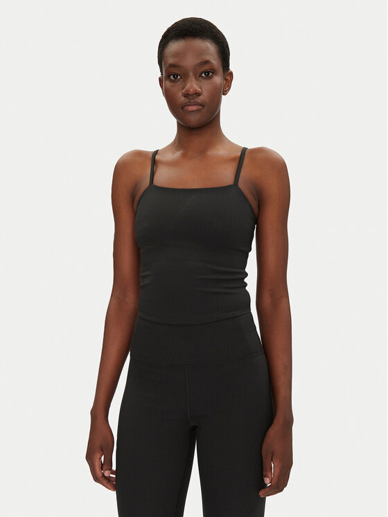 Girlfriend Collective Top Rib Cami 1037 Czarny Slim Fit
