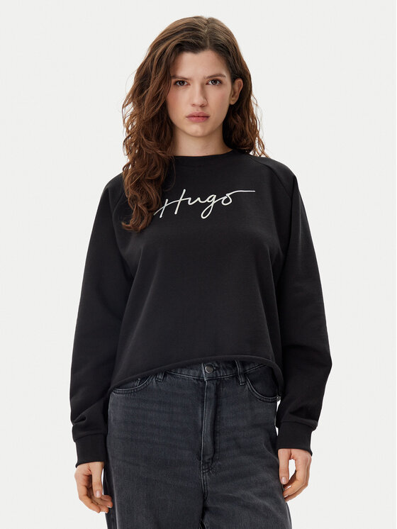 HUGO Bluza Darace 50534271 Czarny Relaxed Fit