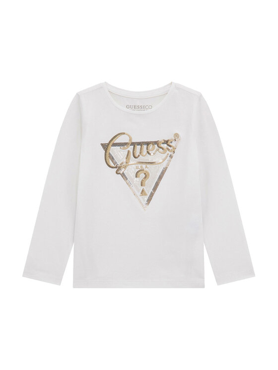 Guess Bluzka K5BI06 J1314 Biały Regular Fit