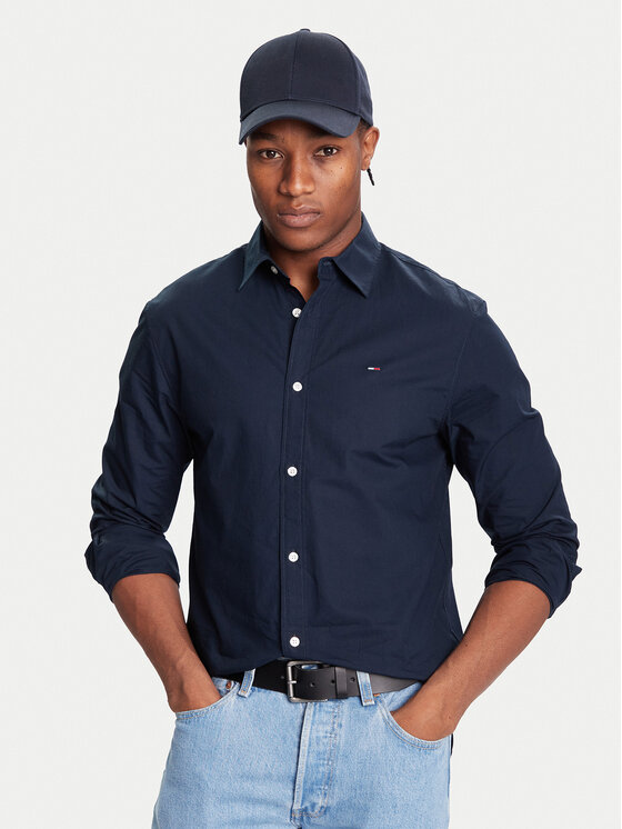 Tommy Jeans Koszula DM0DM22026 Granatowy Regular Fit