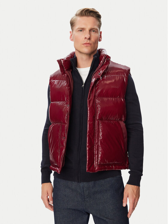HUGO Bezrękawnik Baltinos2641 50574162 Bordowy Regular Fit