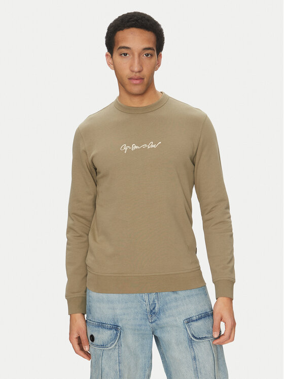 G-Star Raw Bluza G-Script D26407-D257 6057 Khaki Regular Fit