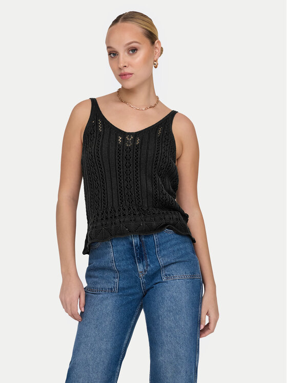 ONLY Top Lyzet 15277573 Czarny Regular Fit
