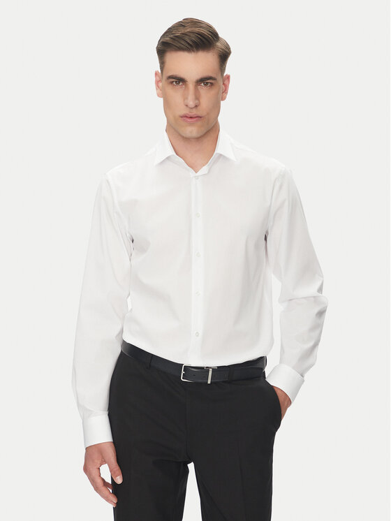 Calvin Klein Koszula Essential LV019EU001 Biały Regular Fit
