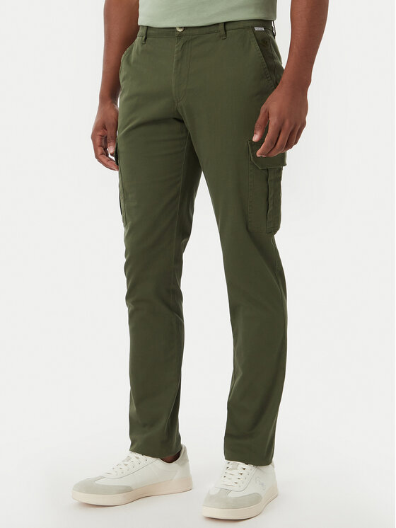 Beverly Hills Polo Club Spodnie materiałowe P-SS26M -T450313 Zielony Regular Fit