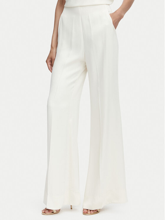 ACCESS FASHION Spodnie palazzo 63-5082-875 Kremowy Wide Leg