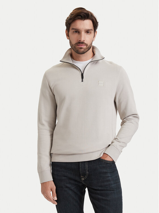 BOSS Bluza Zetrust 50468926 Beżowy jasny Regular Fit