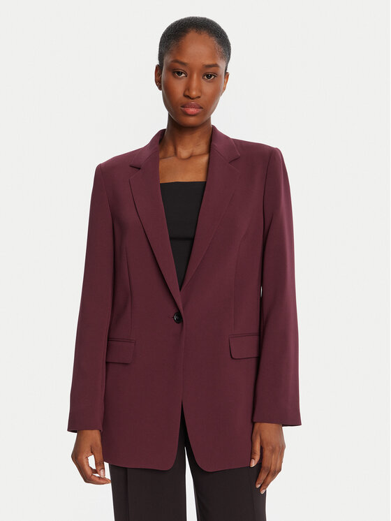BOSS Marynarka Jocaluah 50490053 Bordowy Regular Fit