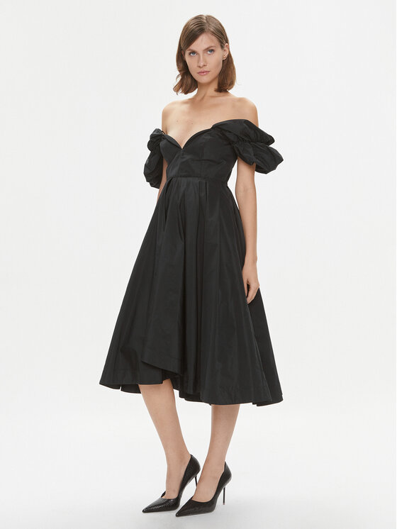 Pinko Sukienka koktajlowa Sorgente 101972 Y3LE Czarny Regular Fit