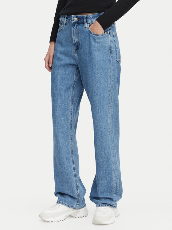 Calvin Klein Jeans Jeansy LV047G799G Niebieski Straight Fit