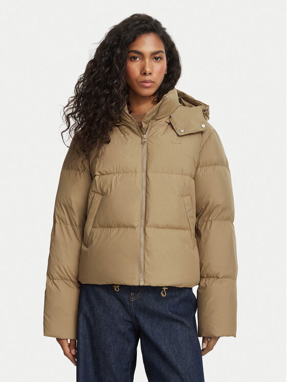 Lacoste Kurtka puchowa BF8434 Brązowy Regular Fit