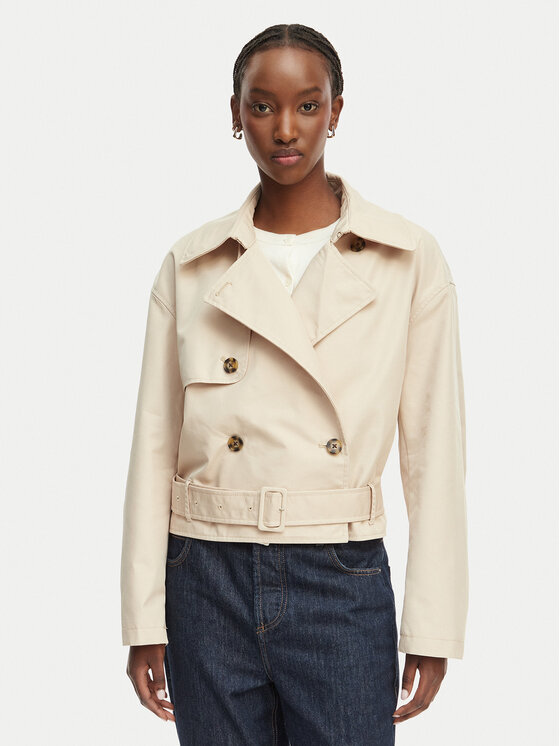 Tommy Jeans Trencz DW0DW22322 Beżowy jasny Relaxed Fit
