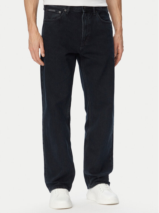 Calvin Klein Jeans Jeansy LV040EM716 Czarny Straight Fit