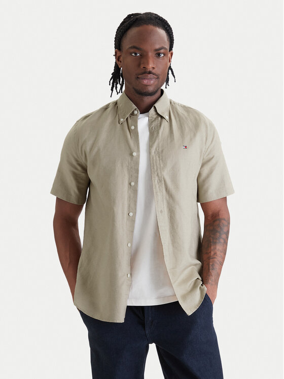 Tommy Hilfiger Koszula MW0MW42450 Beżowy Regular Fit