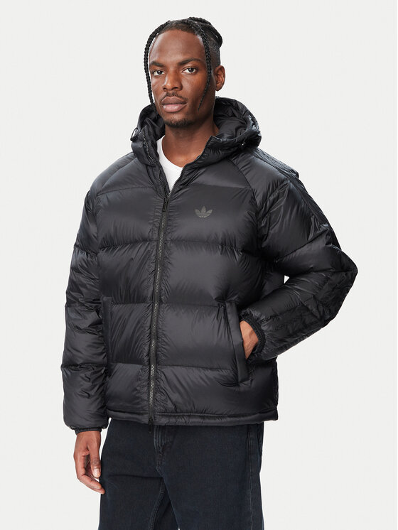 adidas Kurtka puchowa Pertex 3-Stripes KR7194 Czarny Loose Fit