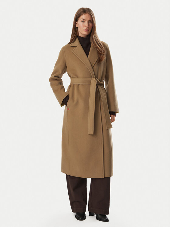 MAX&Co. Płaszcz wełniany Olongrund 2626016033200 Brązowy jasny Regular Fit