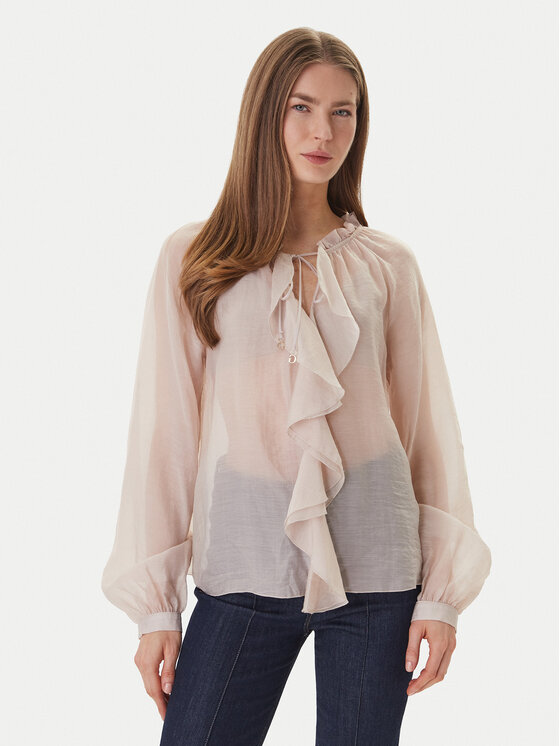 Guess Bluzka W6GH28 W1844 Beżowy Regular Fit