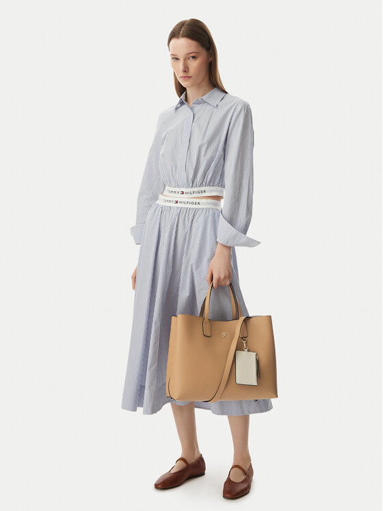 Tommy Hilfiger Torebka Th Icon Satchel AW0AW18723 Beżowy