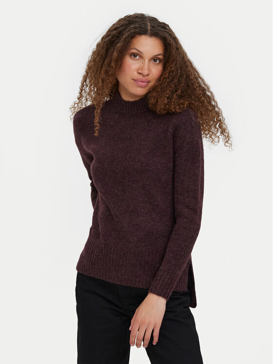 Vero Moda Sweter 10269229 Fioletowy Loose Fit