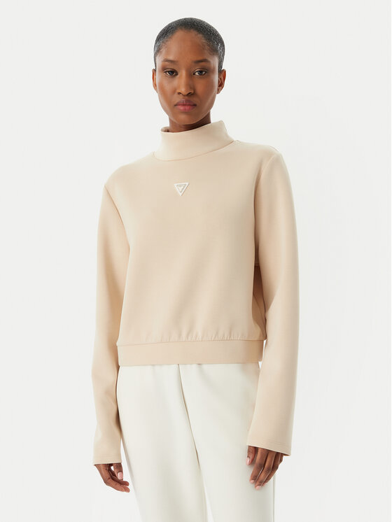 Guess Bluza Olympe V4YQ05 KCAY2 Beżowy Regular Fit