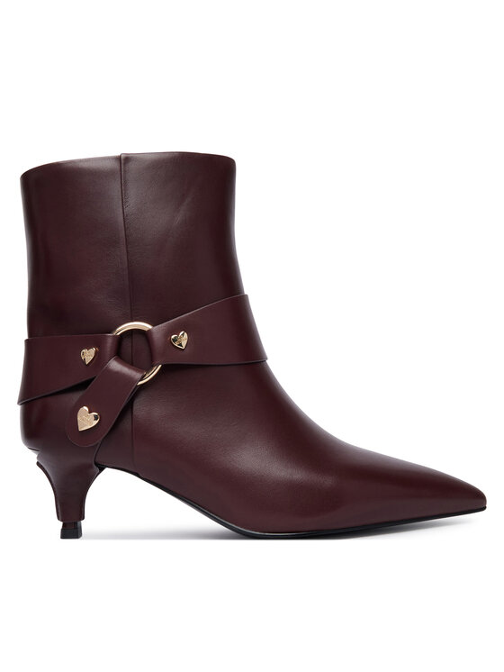 LOVE MOSCHINO Botki JA21077G0PIA0552 Bordowy