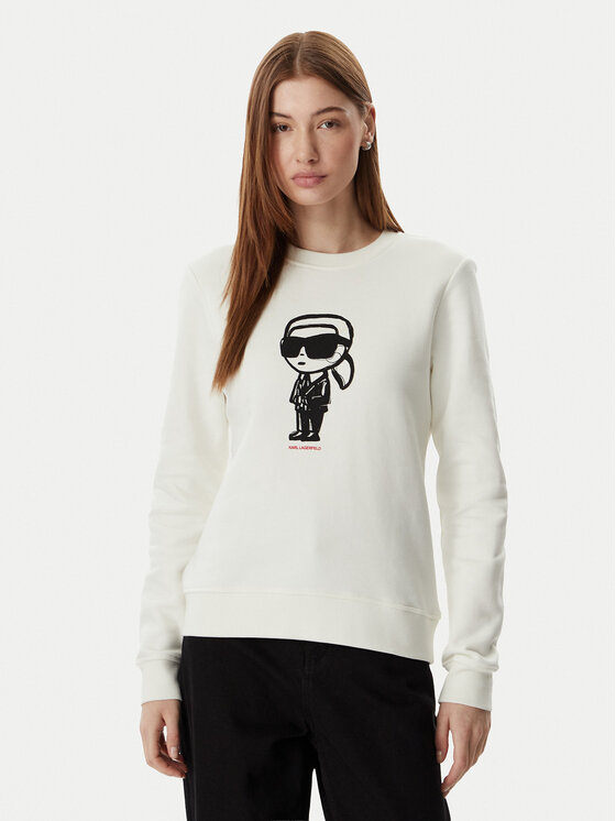 KARL LAGERFELD Bluza A2W20071 Beżowy jasny Regular Fit
