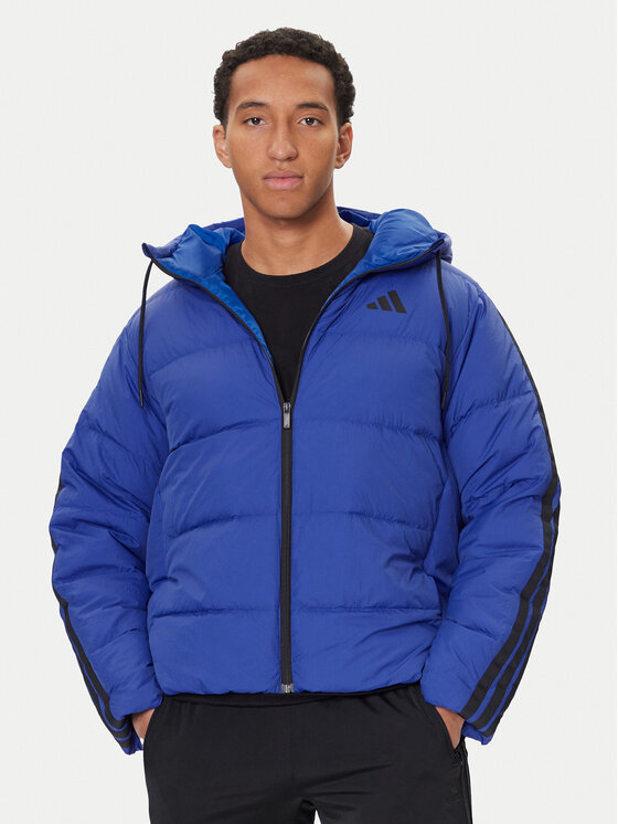 adidas Kurtka puchowa Essentials Climawarm 3-Stripes JW9099 Niebieski Regular Fit