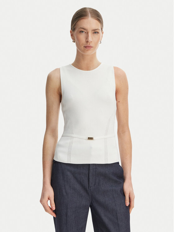 Marciano Guess Bluzka G6GR23 Z0760 Kremowy Regular Fit