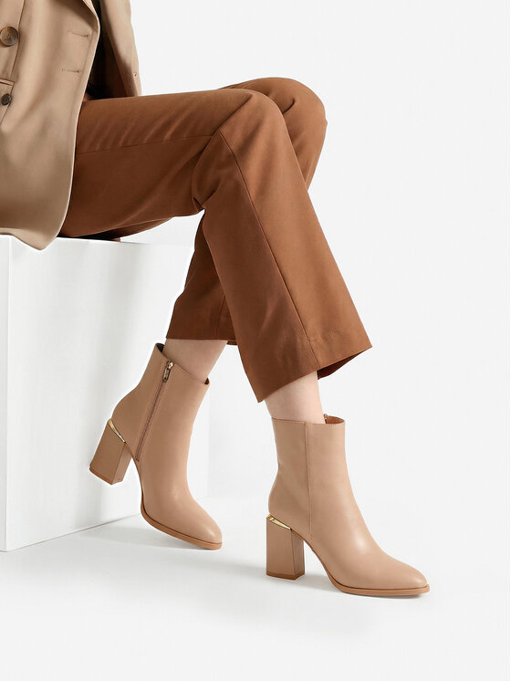 Nine West Botki CEO-JASMIN-01 Beżowy