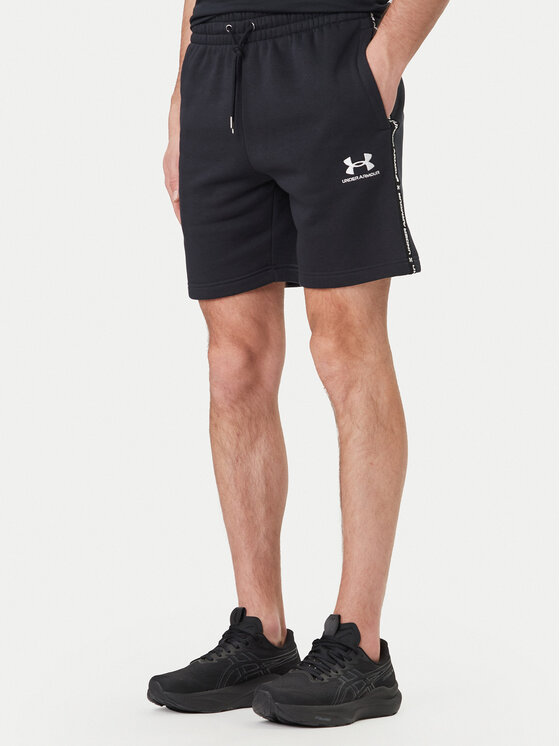 Under Armour Szorty sportowe UA Icon Fleece Taping 1390299 Czarny Regular Fit