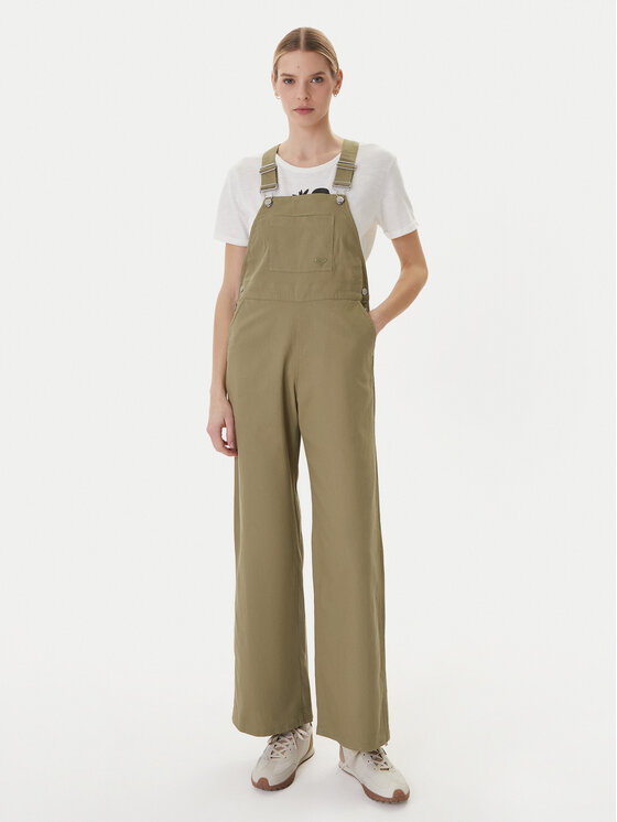 Roxy Ogrodniczki Trail Blazer ERJWO03027 Zielony Wide Leg