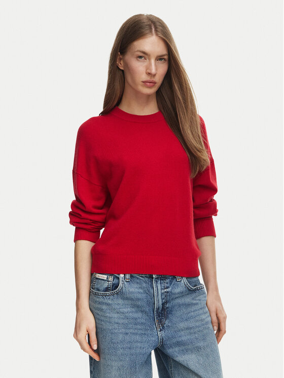 Tommy Hilfiger Sweter WW0WW51459 Czerwony Regular Fit