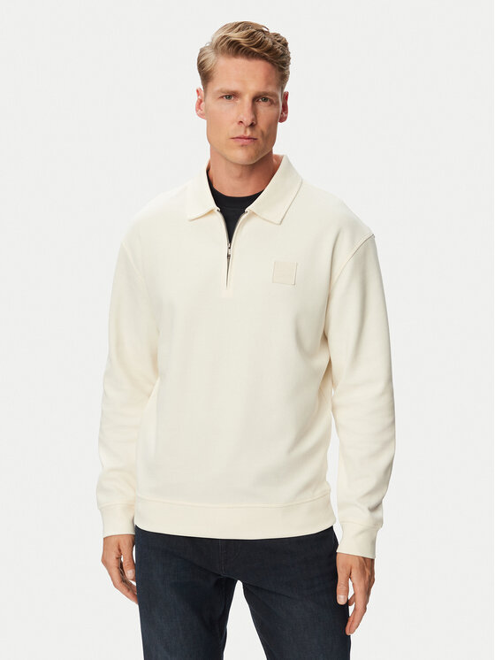 JOOP! Jeans Sweter Jjj-Davon 30103327 Kremowy Regular Fit