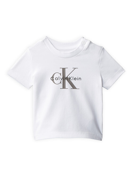 Calvin Klein Jeans T-Shirt Monogram IN0IN00334 Biały Regular Fit