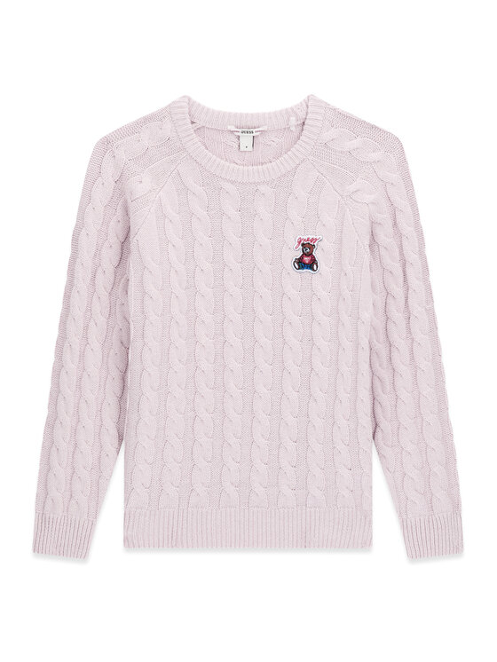 Guess Sweter H6BR02 Z1648 Różowy jasny Regular Fit