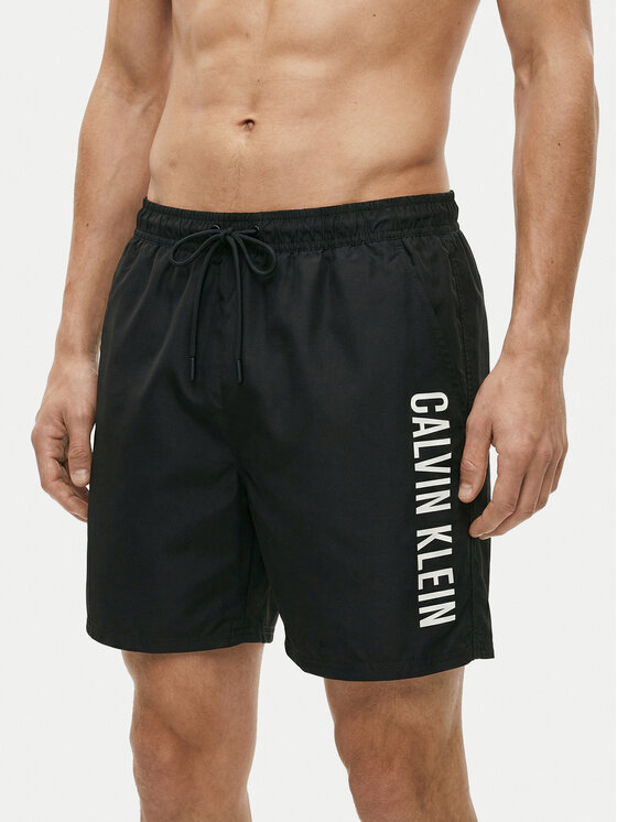 Calvin Klein Swimwear Szorty kąpielowe LV00N61047 Czarny Regular Fit