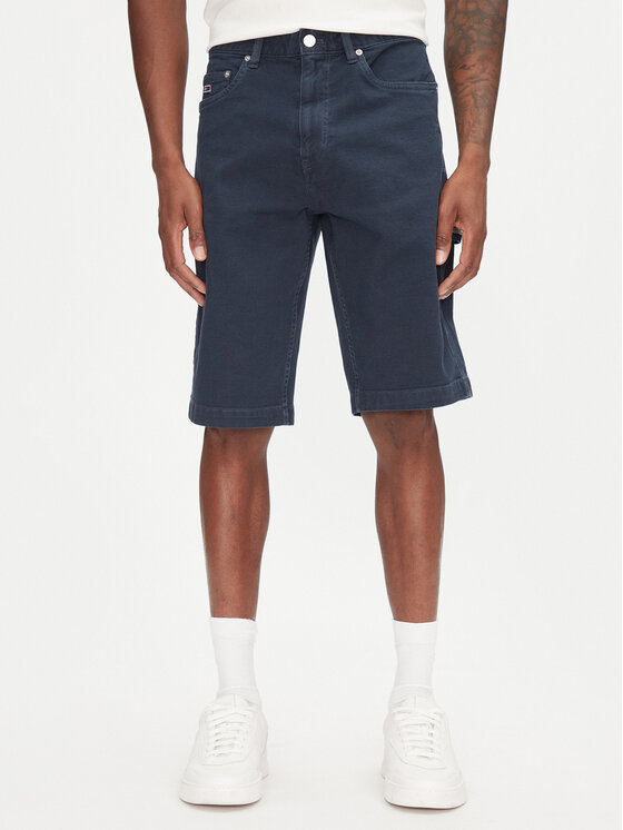 Tommy Jeans Szorty materiałowe Jaimie DM0DM21951 Granatowy Slim Fit