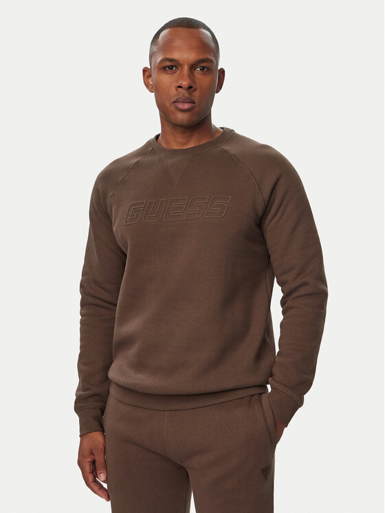 Guess Bluza Z4YQ16 K9V31 Brązowy Regular Fit