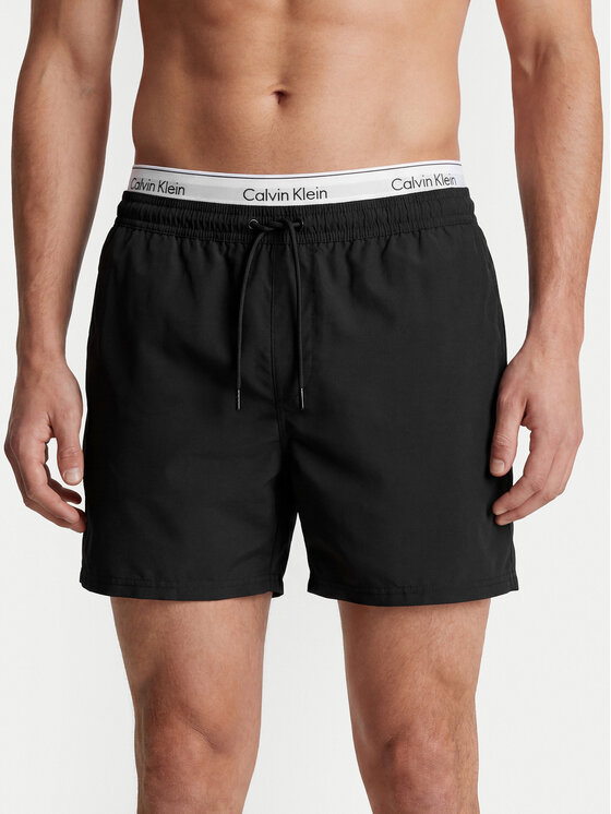 Calvin Klein Swimwear Szorty kąpielowe LV00N61024 Czarny Regular Fit