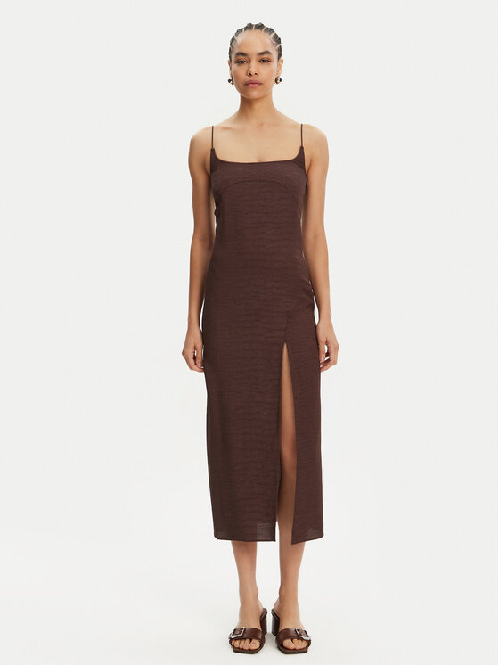 JACQUEMUS Sukienka koktajlowa 25E251DR100-1713 Brązowy Regular Fit