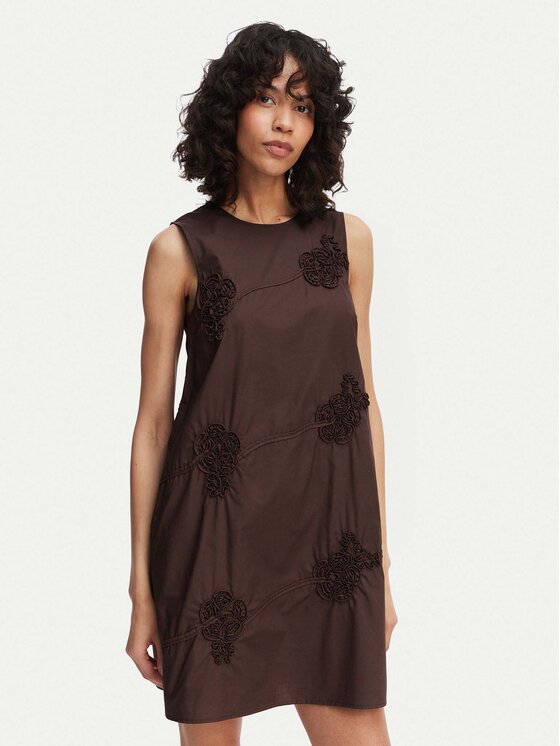 Marella Sukienka codzienna Barca 2613221302 Brązowy Regular Fit